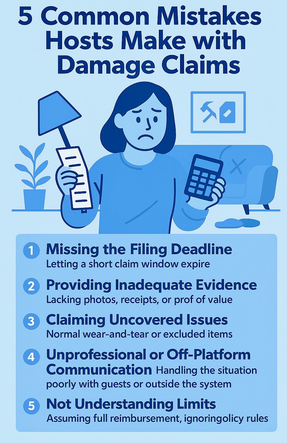 5 Common Mistakes Hosts Make with Airbnb Damage Claims (and How to Avoid Them)